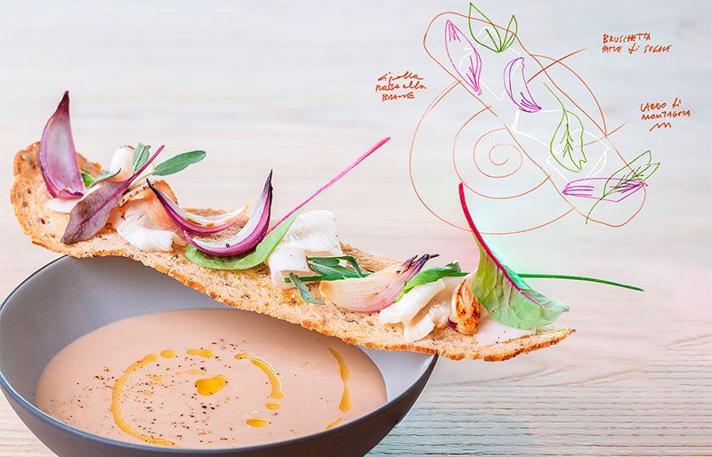 Foto con illustrazione